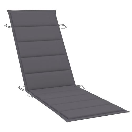 Liggestol med bord og hynde massivt akacietræ