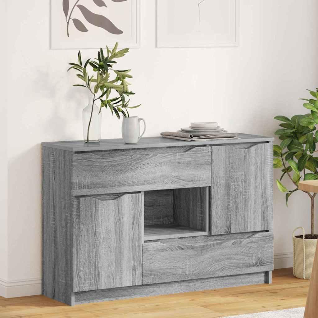 Sidebord med skuffe Grå Sonoma 100 x 30 x 65,6 Konstrueret træ billede