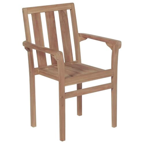 Havestole 2 stk. med beige hynder massivt teaktræ