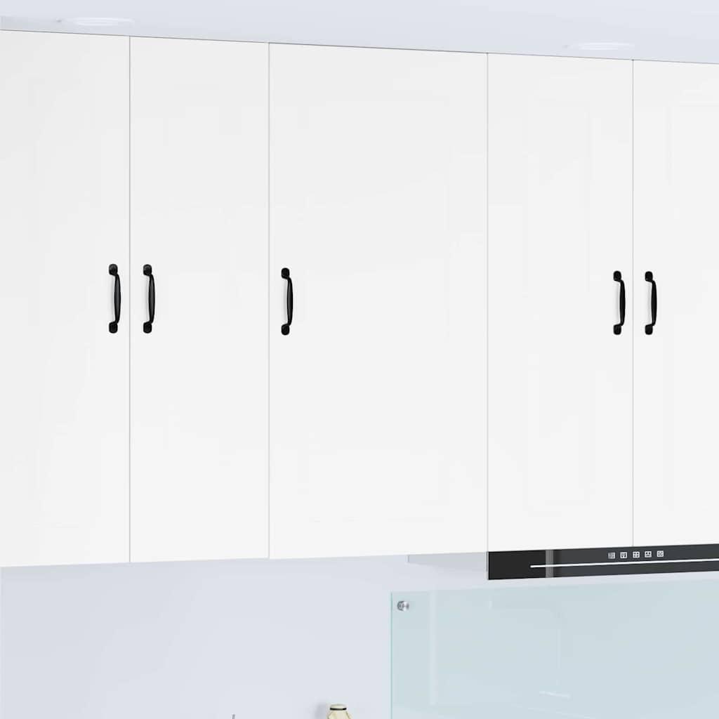 Vægskab til køkken med hylde Høj gloss hvid 50 x 31 x 100 cm billede
