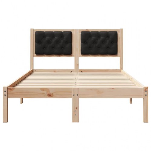 Sengestel med hovedgærde 120 x 200 cm - sort