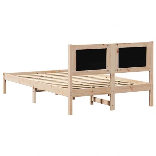 Sengestel med hovedgærde 120 x 200 cm - sort
