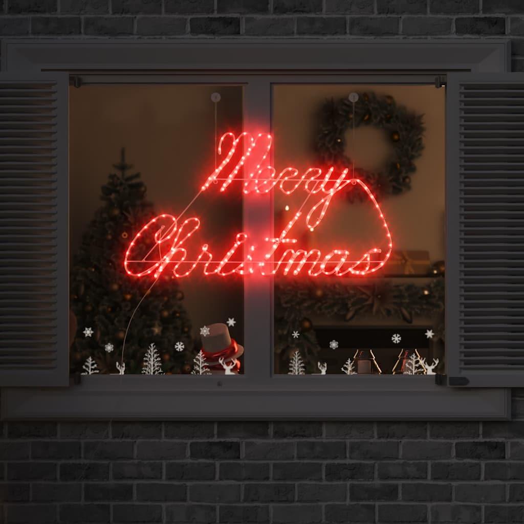 Juleskilt med 216 LED'er Rød 99 x 55 x 13 cm Jern billede