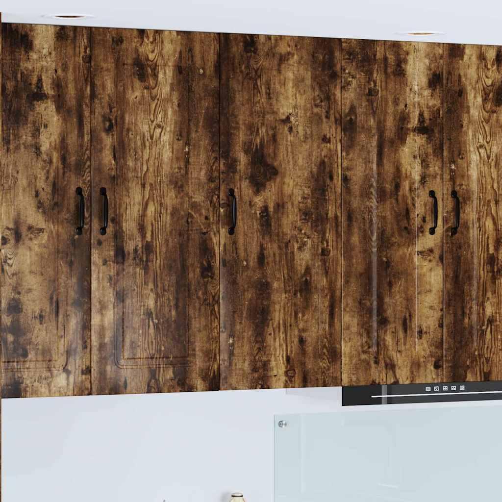 Vægskab til køkken Røget eg 40 x 31 x 100 cm Konstrueret træ billede