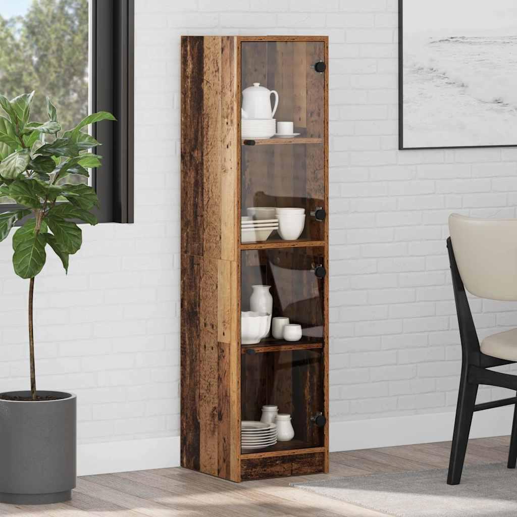 Highboard Gammelt træ 35 x 37 x 142 cm Konstrueret træ billede