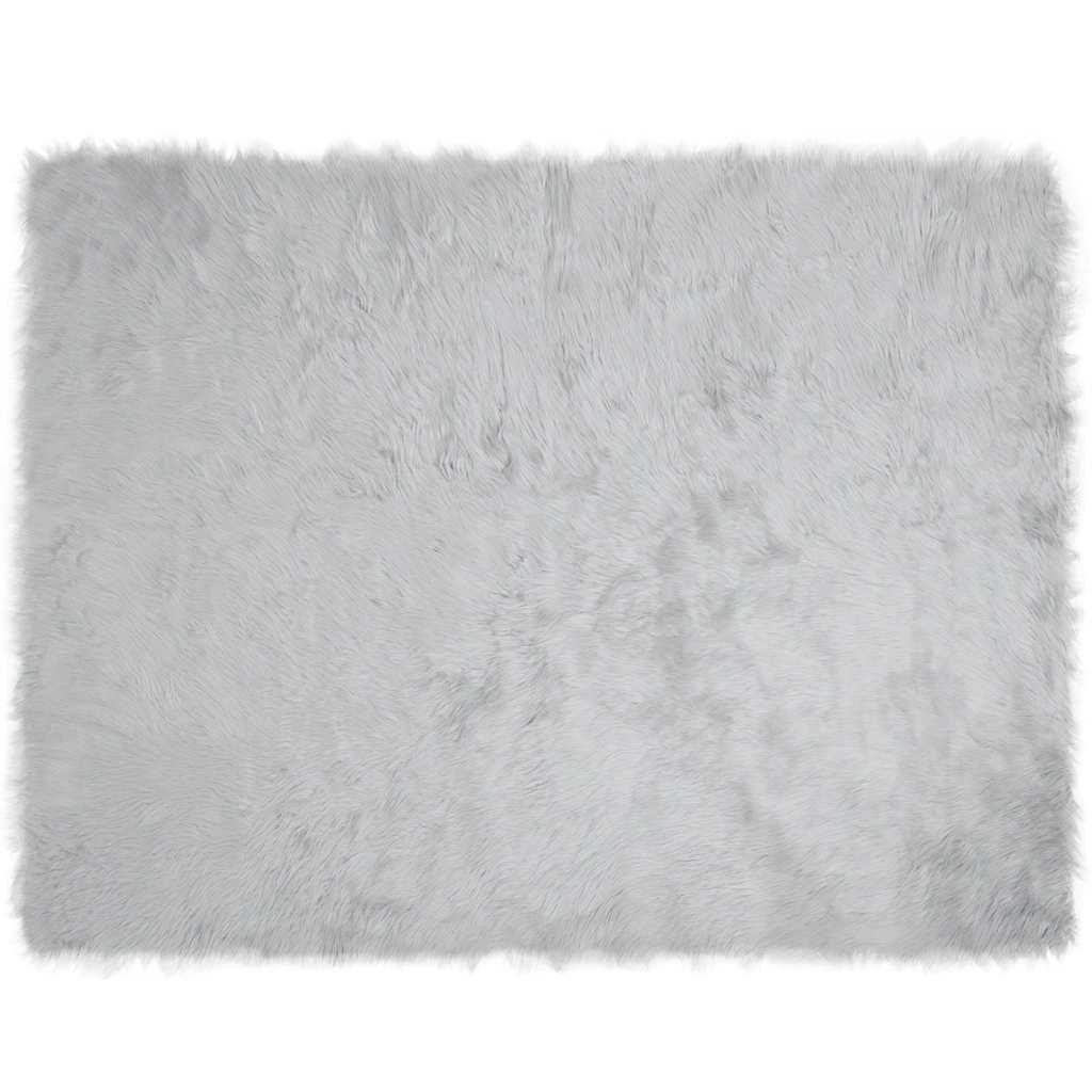 Falsk Fåreskind Tæppe Grå 240 x 340 cm Polyester billede