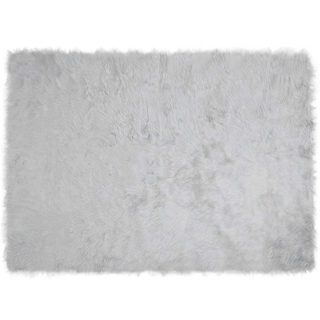 Falsk Fåreskind Tæppe Grå 160 x 230 cm Polyester billede
