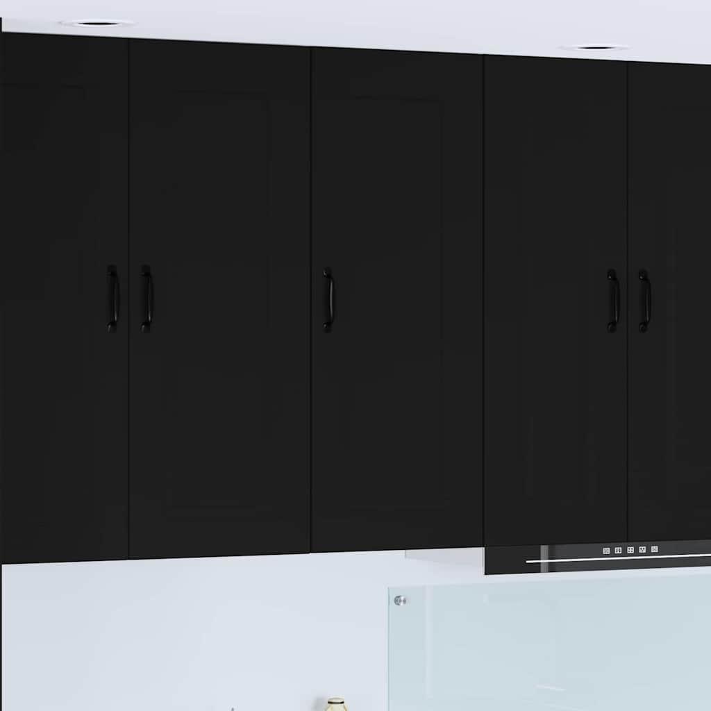 Vægskab til køkken Sort 40 x 31 x 100 cm Konstrueret træ billede