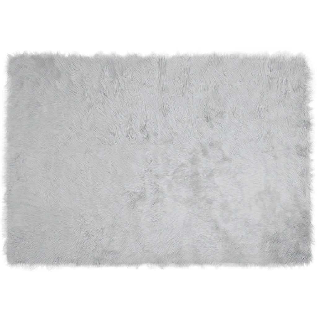 Falsk Fåreskind Tæppe Grå 120 x 170 cm Polyester billede