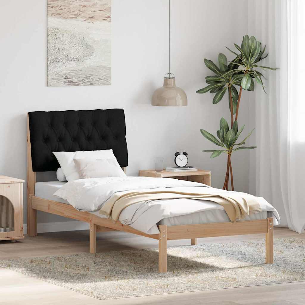 Sengestel med Polstret Hovedgavl Brun 75 x 190 cm billede