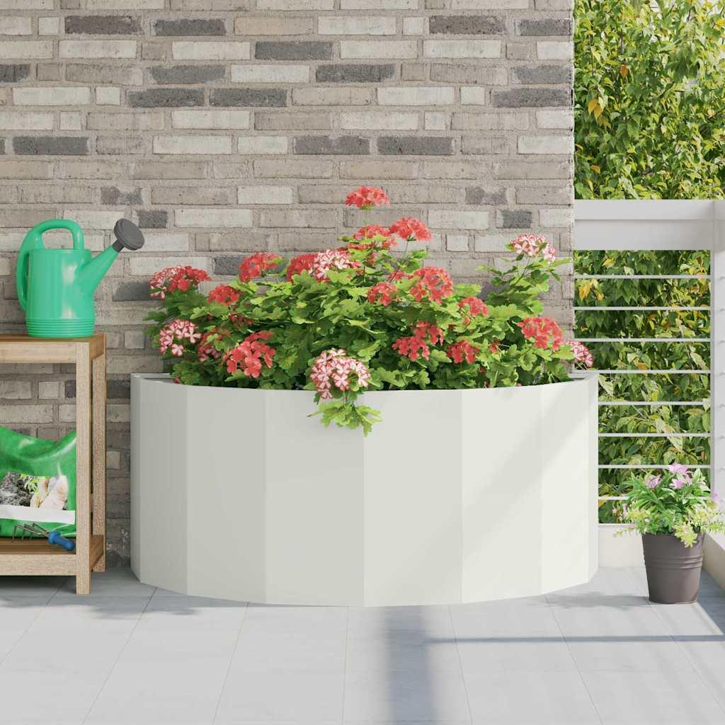 Plantekasse Hvid 120 x 60 x 50 cm Stål billede