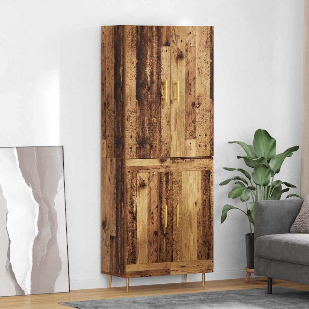 Highboard Gammelt træ 69,5 x 34 x 180 cm Konstrueret træ billede