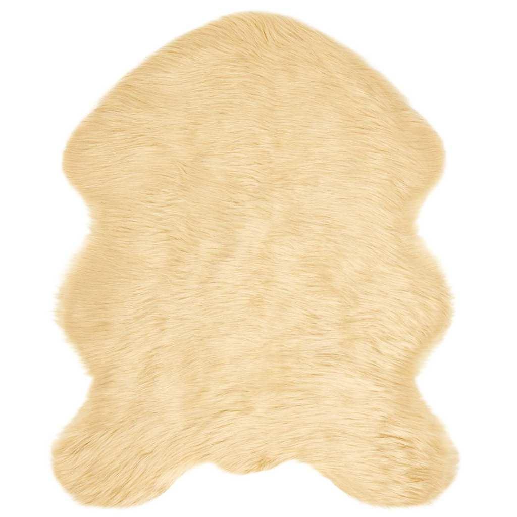 Falsk Fåreskind Tæppe Creme 50 x 80 cm Polyester billede