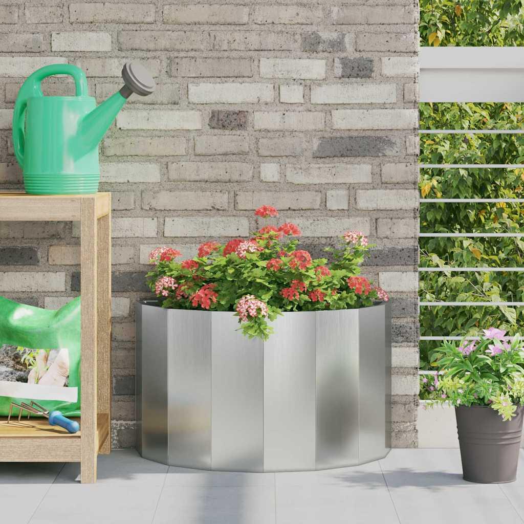 Plantekasse Sølv 60 x 30 x 35 cm Galvaniseret stål billede
