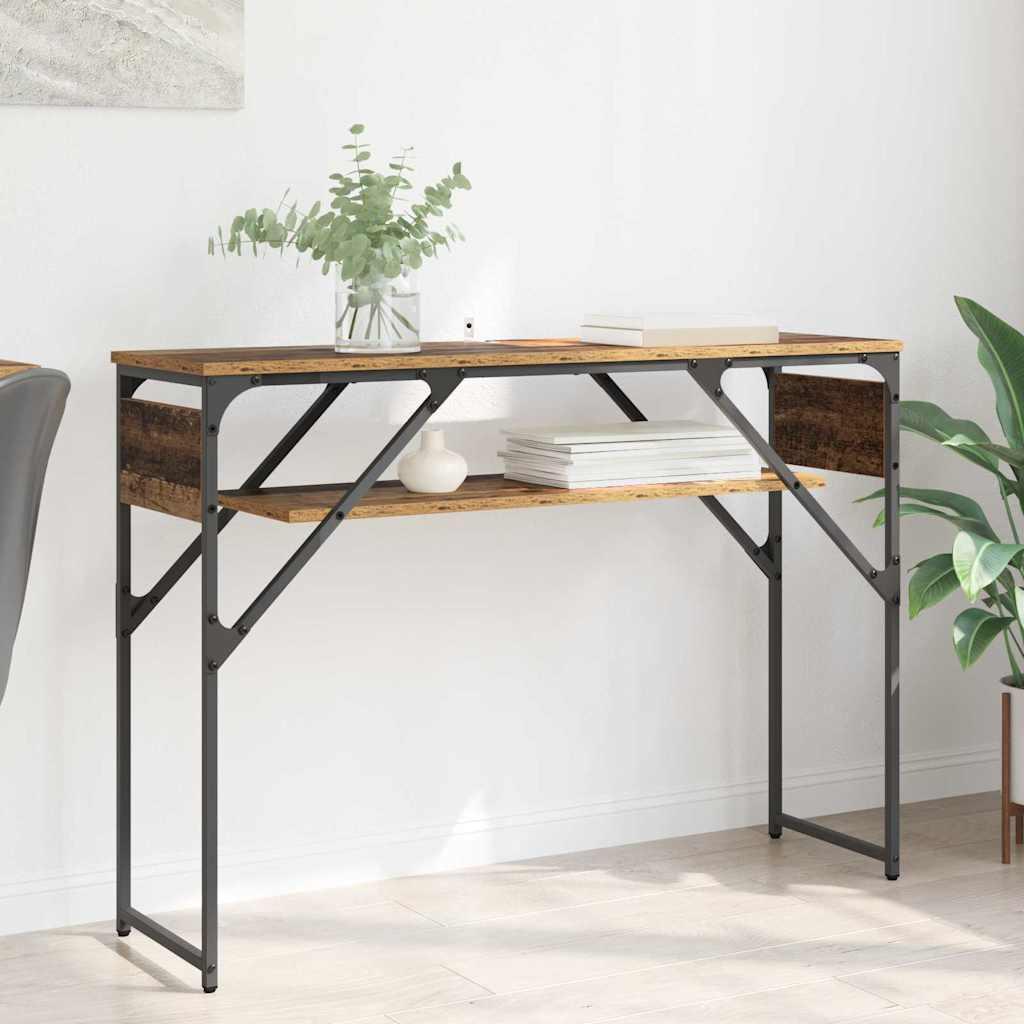 Konsolbord Gammelt træ 105x30x75cm Konstrueret træ billede