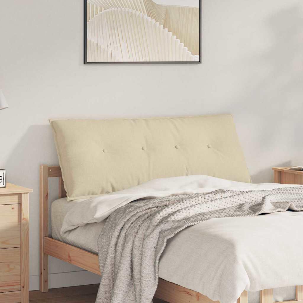 Rygpude Creme 120 x 19 x 50 cm Stof billede