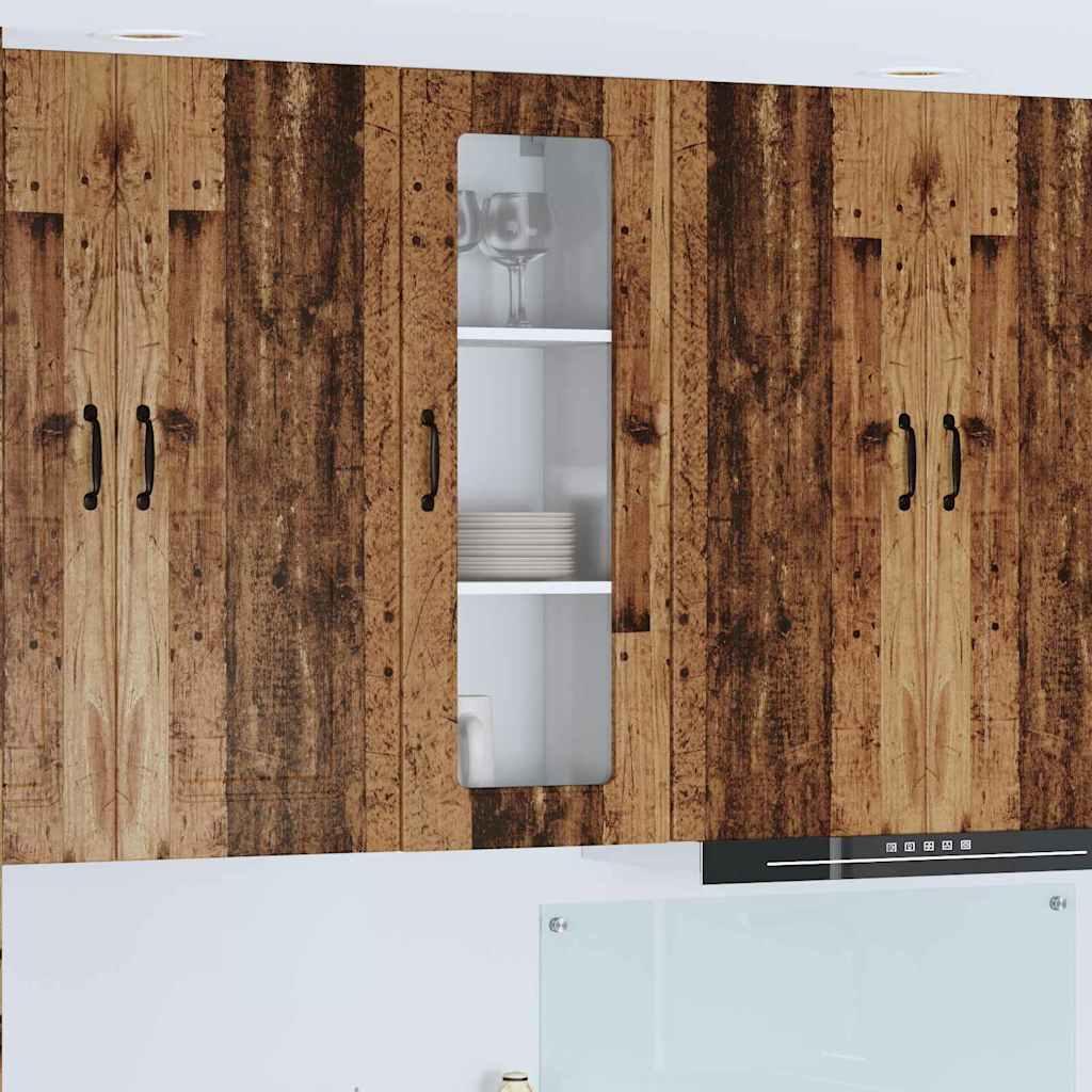 Vægskab til køkken Gammelt træ 40 x 31 x 100 cm Konstrueret træ billede