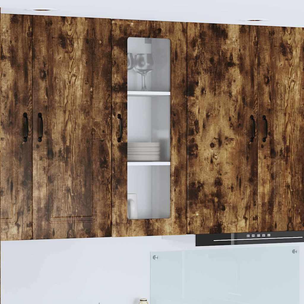 Vægskab til køkken Røget eg 40 x 31 x 100 cm Konstrueret træ billede