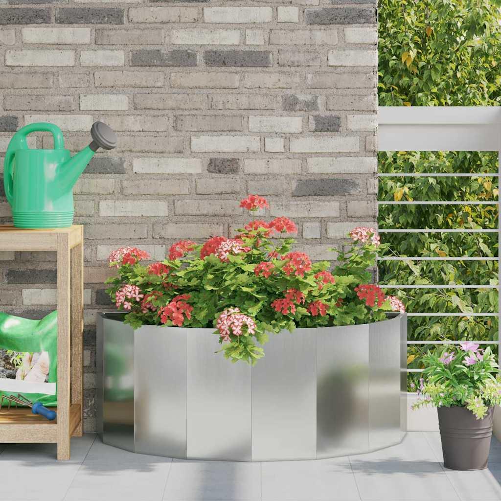 Plantekasse Sølv 90 x 45 x 35 cm Galvaniseret stål billede