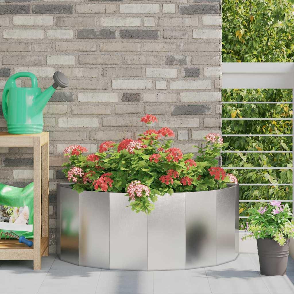 Plantekasse Sølv 90 x 45 x 35 cm Rustfrit stål billede