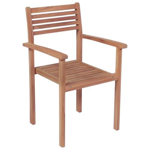 Havestole 2 stk. med beige hynder massivt teaktræ