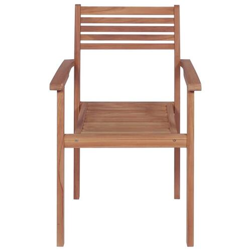 Havestole 2 stk. med beige hynder massivt teaktræ