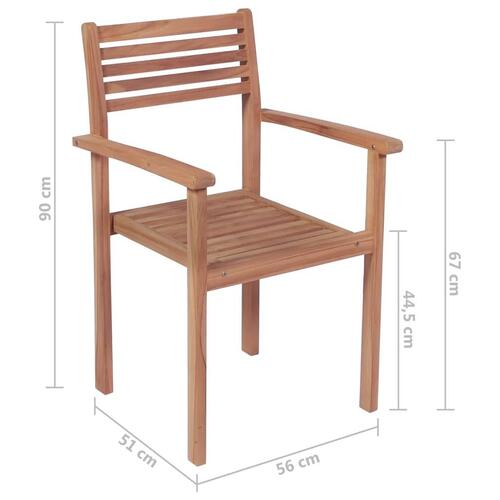 Havestole 2 stk. med beige hynder massivt teaktræ