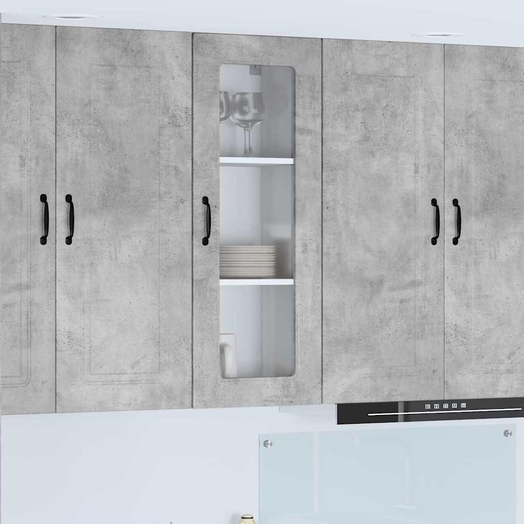 Vægskab til køkken Beton Grå 40 x 31 x 100 cm Konstrueret træ billede