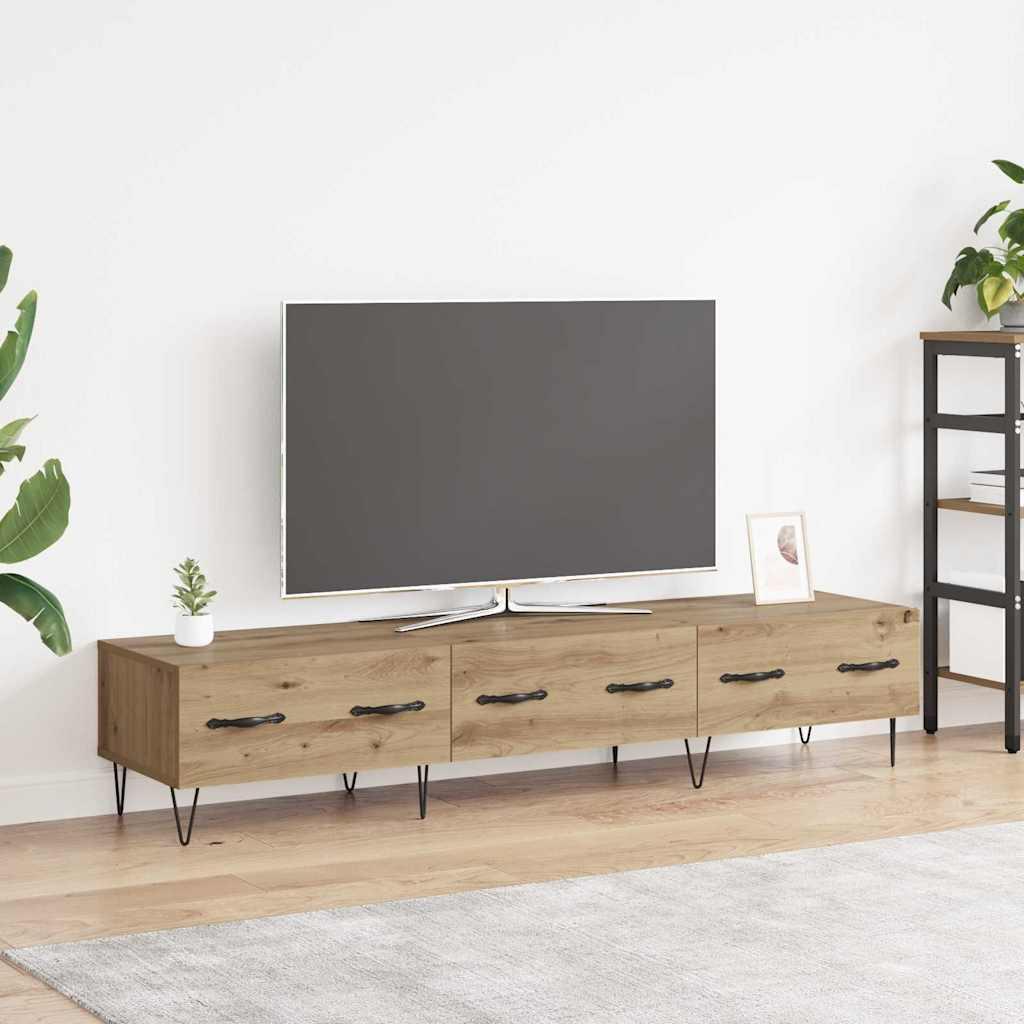 TV-skab med skuffe artisan eg 150 x 36 x 30 cm Konstrueret træ billede
