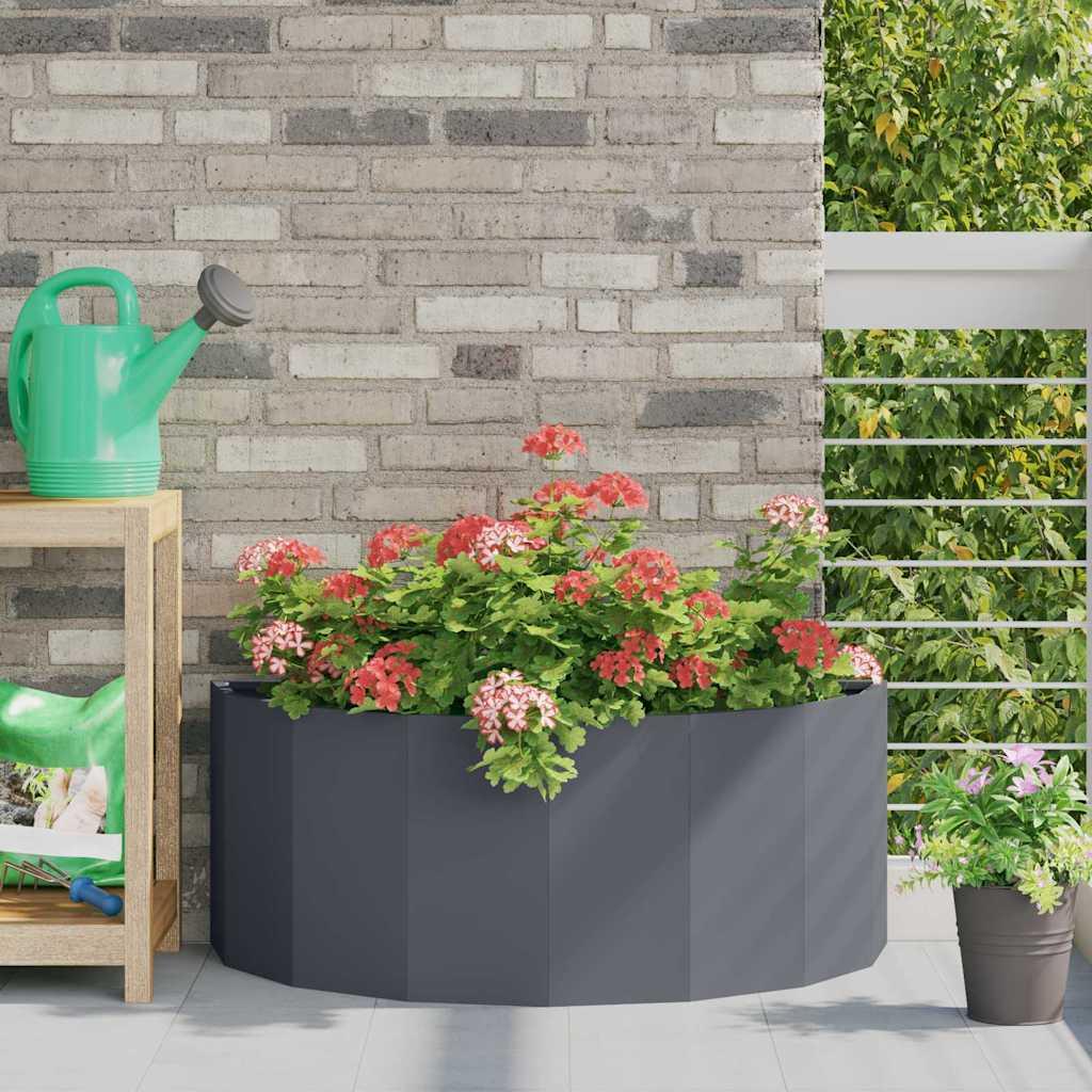 Plantekasse Antracit 90 x 45 x 35 cm Stål billede