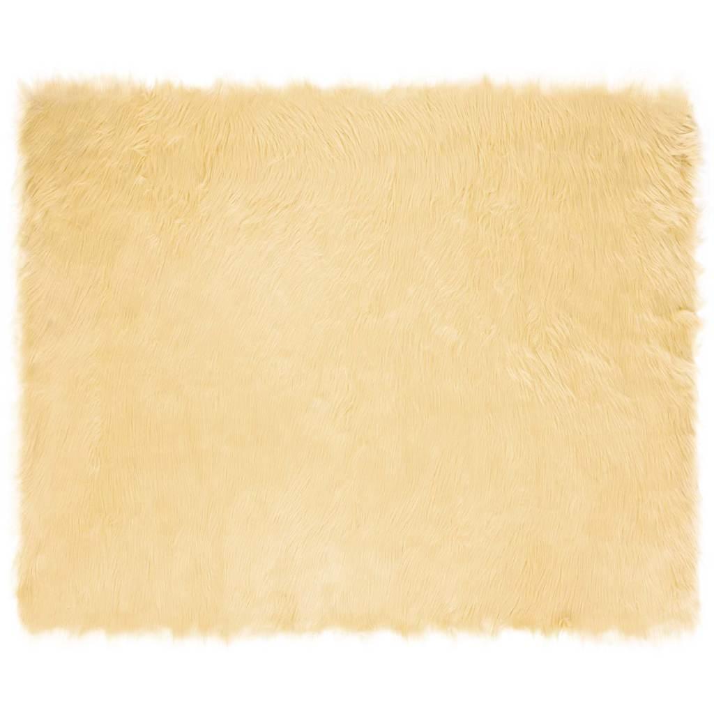Falsk Fåreskind Tæppe Creme 200 x 280 cm Polyester billede