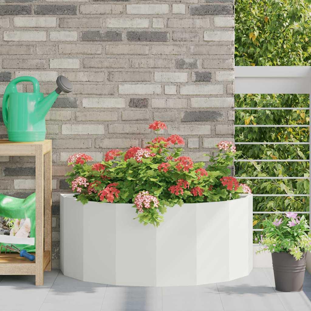 Plantekasse Hvid 90 x 45 x 35 cm Stål billede