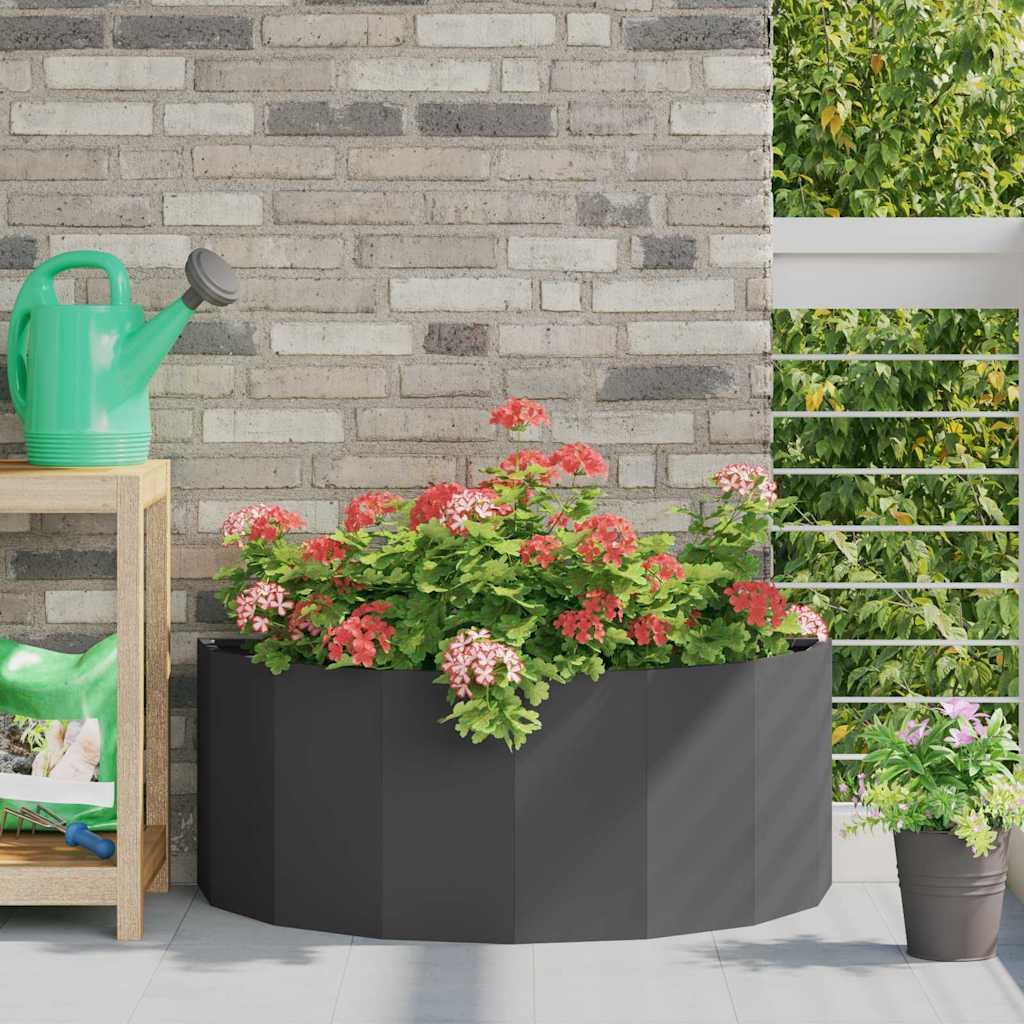 Plantekasse Sort 90 x 45 x 35 cm Stål billede