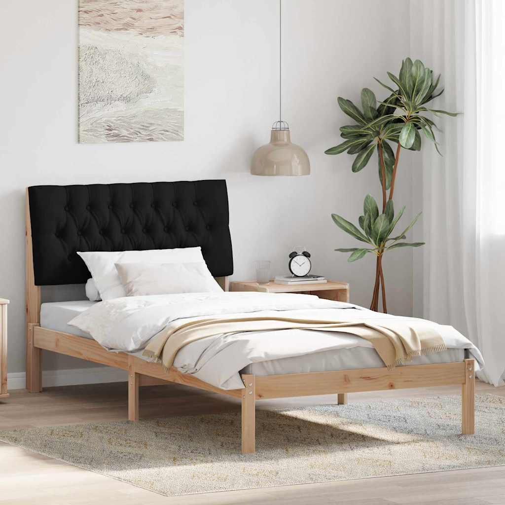 Sengestel med Polstret Hovedgavl Brun 100 x 200 cm billede
