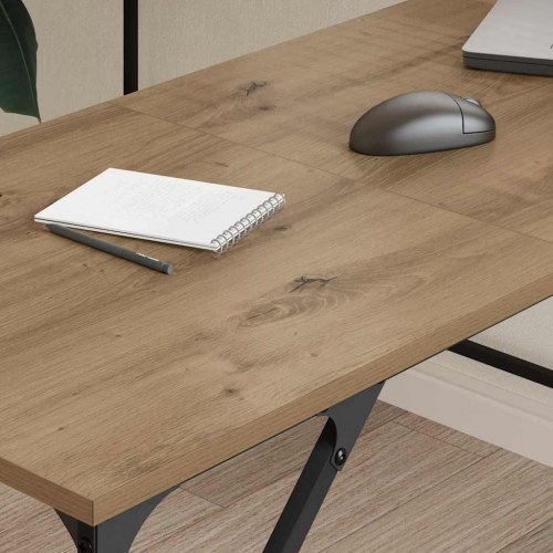 L-formet skrivebord i artisan egetræ - 149 x 149 x 75 cm