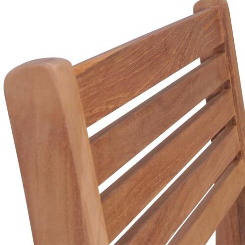 Havestole 4 stk. med beige hynder massivt teaktræ