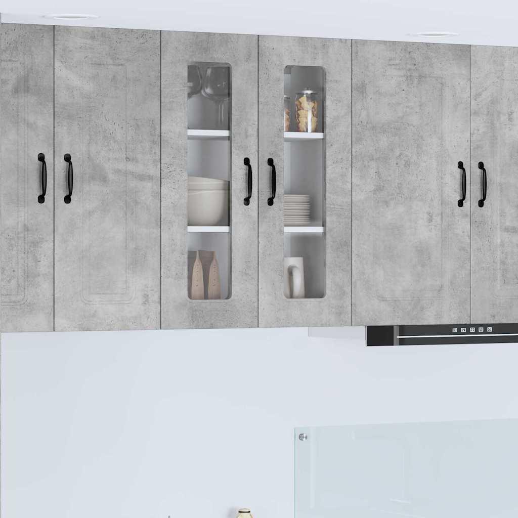 Vægskab til køkken Beton Grå 60 x 31 x 80 cm Konstrueret træ billede