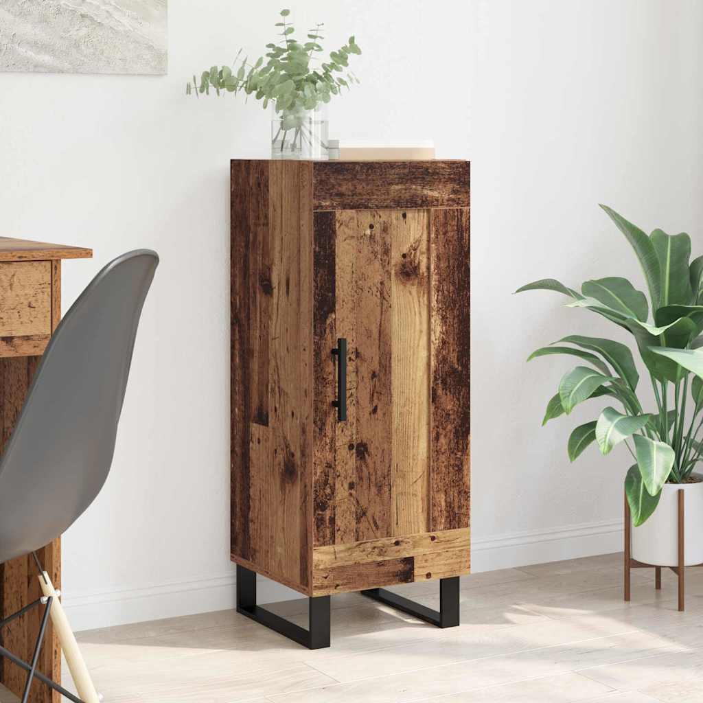 Sidebord Gammelt træ 34,5 x 34 x 90 cm Ingeniørt træ og jern billede