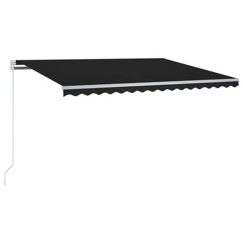 Markise m. LED + vindsensor 300x250 cm automatisk antracitgrå