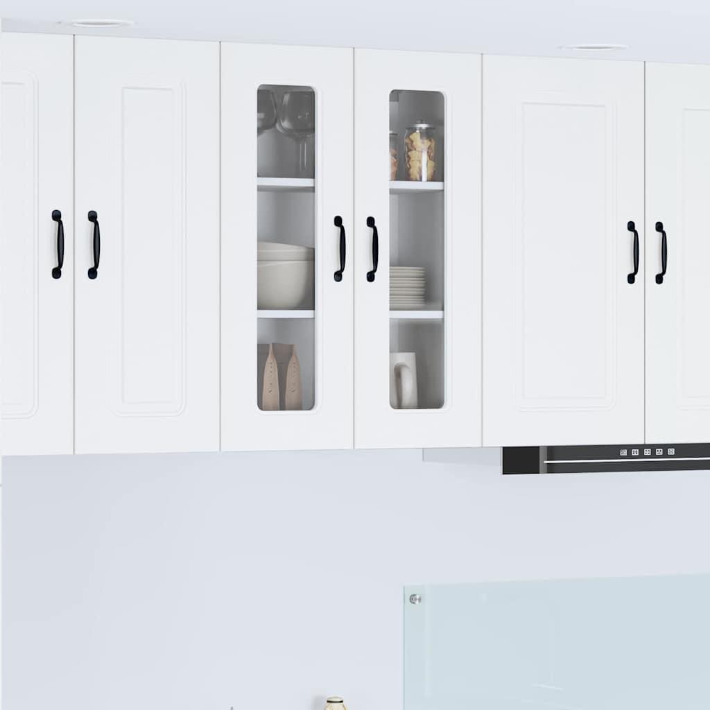Vægskab til køkken med dør Hvid 60 x 31 x 80 cm Konstrueret træ billede