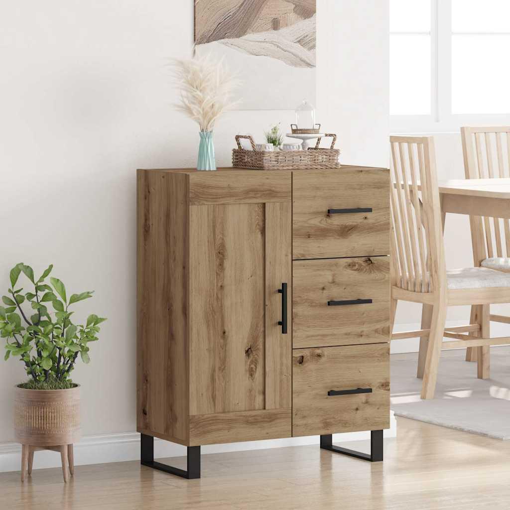 Sidebord med skuffe Artisan Egetræ 69,5 x 34 x 90 cm billede