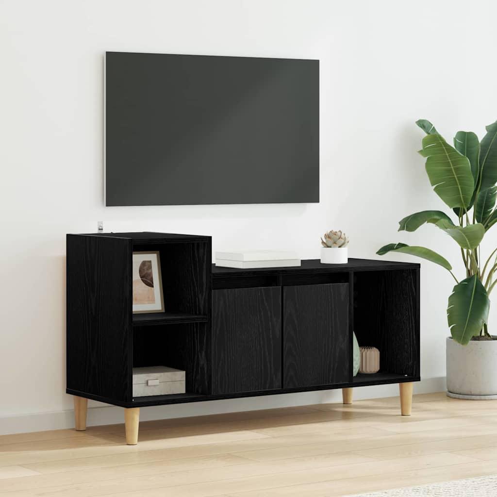 TV-skab Sort eg 100 x 35 x 55 cm Konstrueret træ billede