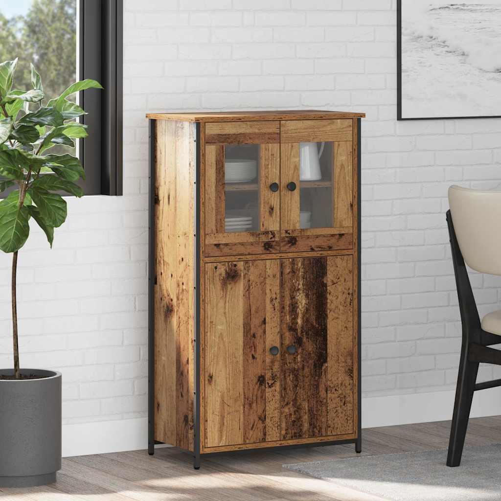 Highboard Gammelt træ 62 x 32 x 106,5 cm Konstrueret træ billede