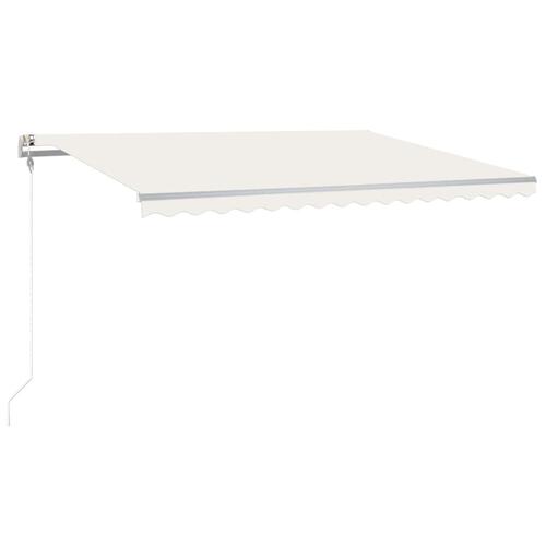 Markise m. LED + vindsensor 400x300 cm automatisk cremefarvet