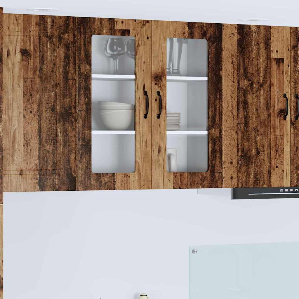 Vægskab til køkken Gammelt træ 80 x 31 x 80 cm Konstrueret træ billede