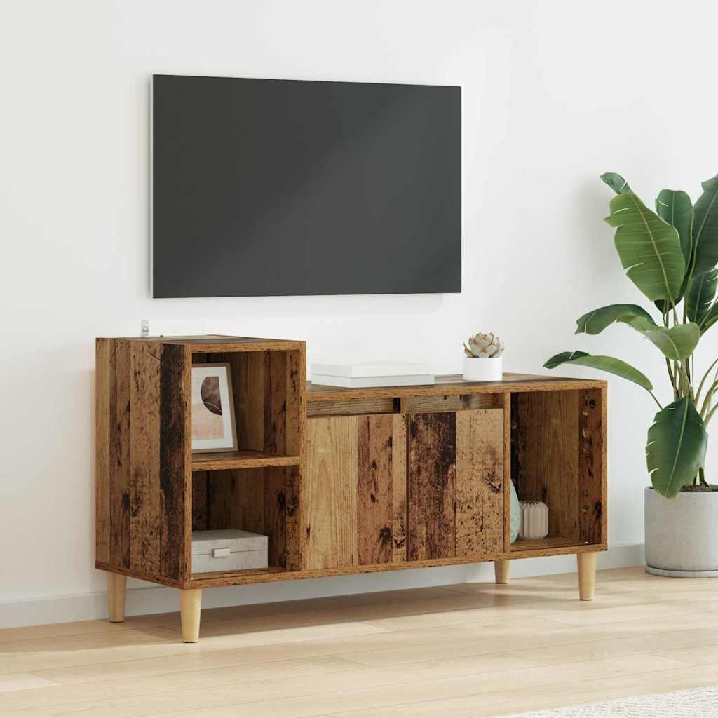 TV-skab Gammelt træ 100 x 35 x 55 cm Konstrueret træ billede