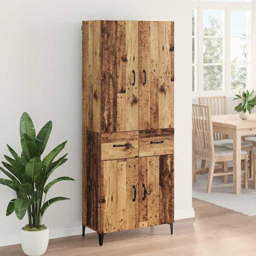 Højboard gammelt træ 69,5 x 34 x 180 cm