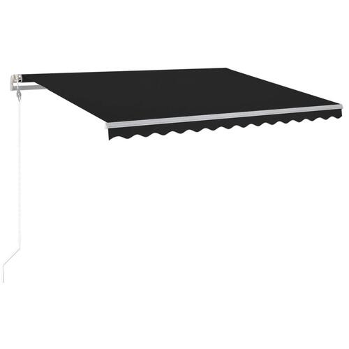 Markise m. LED + vindsensor 400x300 cm automatisk antracitgrå