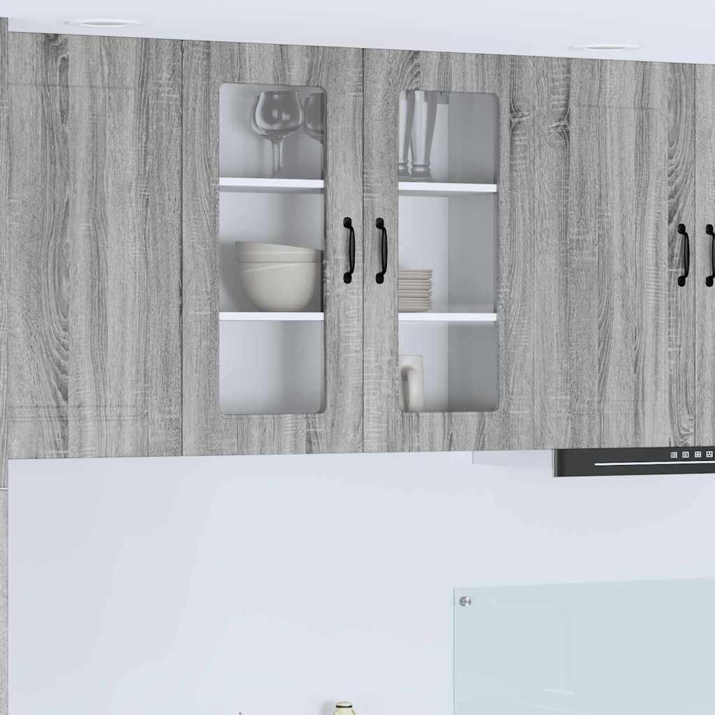 Vægskab til køkken Grå Sonoma 80 x 31 x 80 cm Konstrueret træ billede