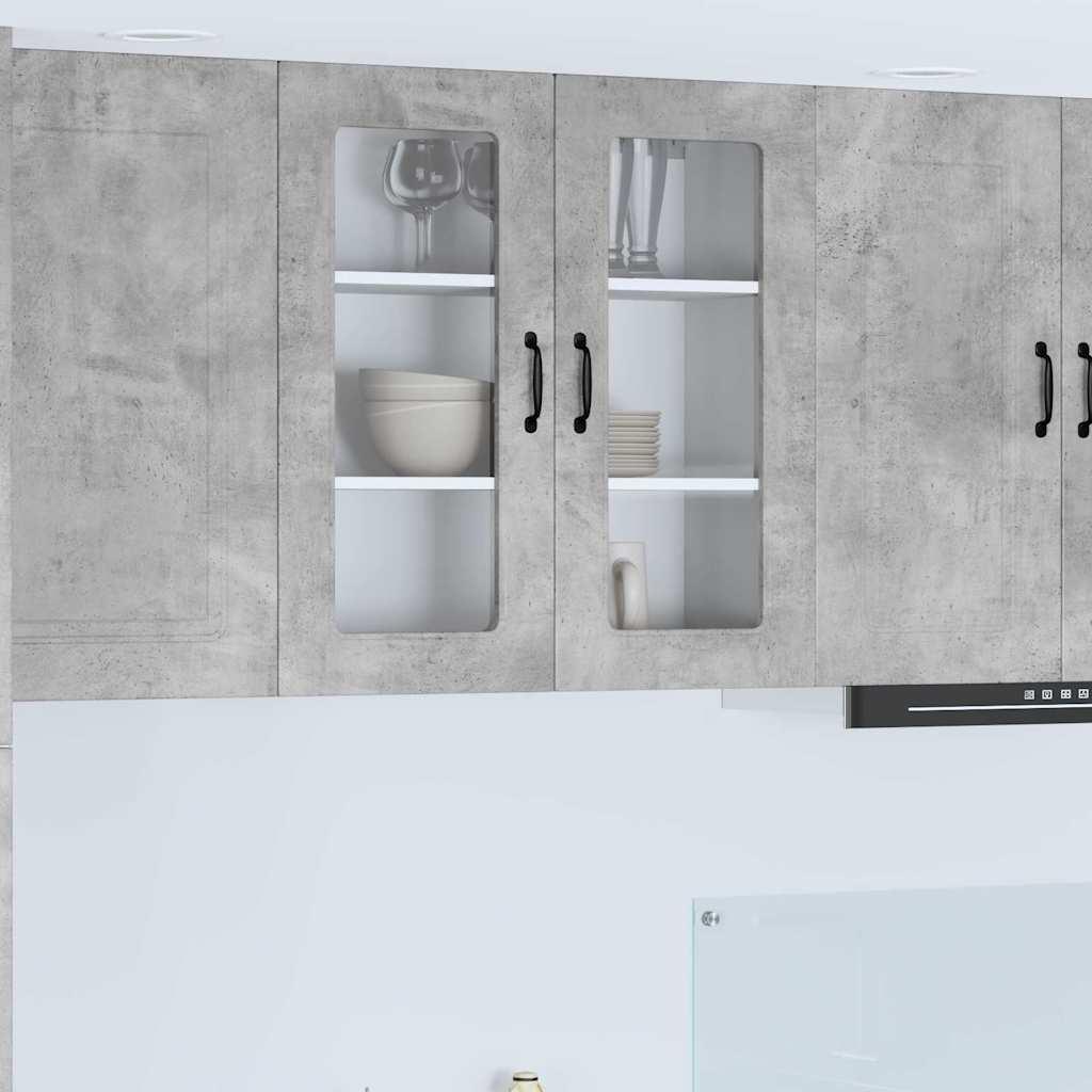 Vægskab til køkken Beton Grå 80 x 31 x 80 cm Konstrueret træ billede